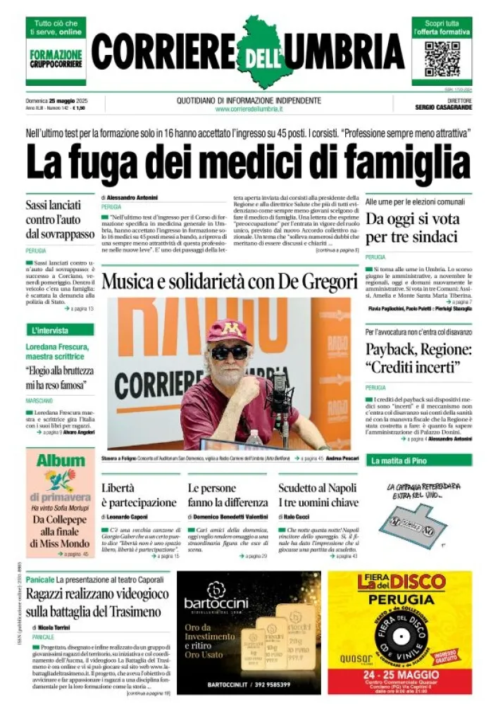 Prima-pagina-corriere umbria-del-2025-05-25